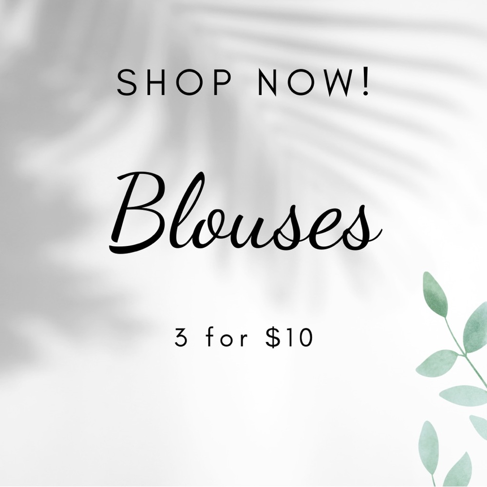 Bundle any 3 blouses for $10!